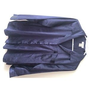 M JONES NEW YORK  Silky Navy Ladies Mens Style Pajama top size M